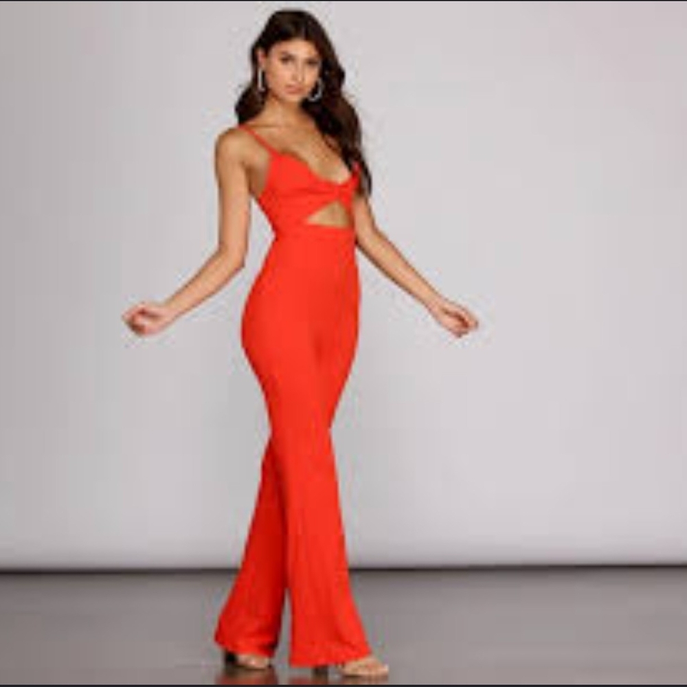 Windsor Coral Cutout Jumpsuit